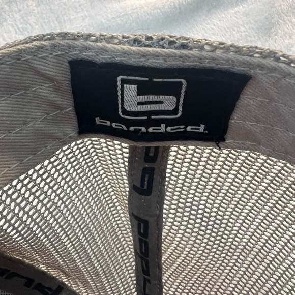 Banded Black and Gray Trucker Hat hand wash only breathable mesh adjustable - Picture 5 of 6